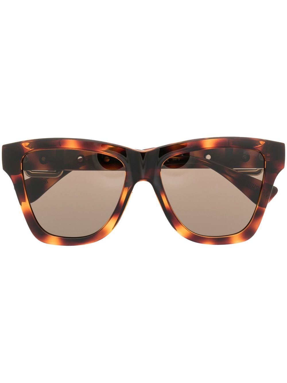 Moschino Eyewear 玳瑁纹太阳眼镜 - 褐色