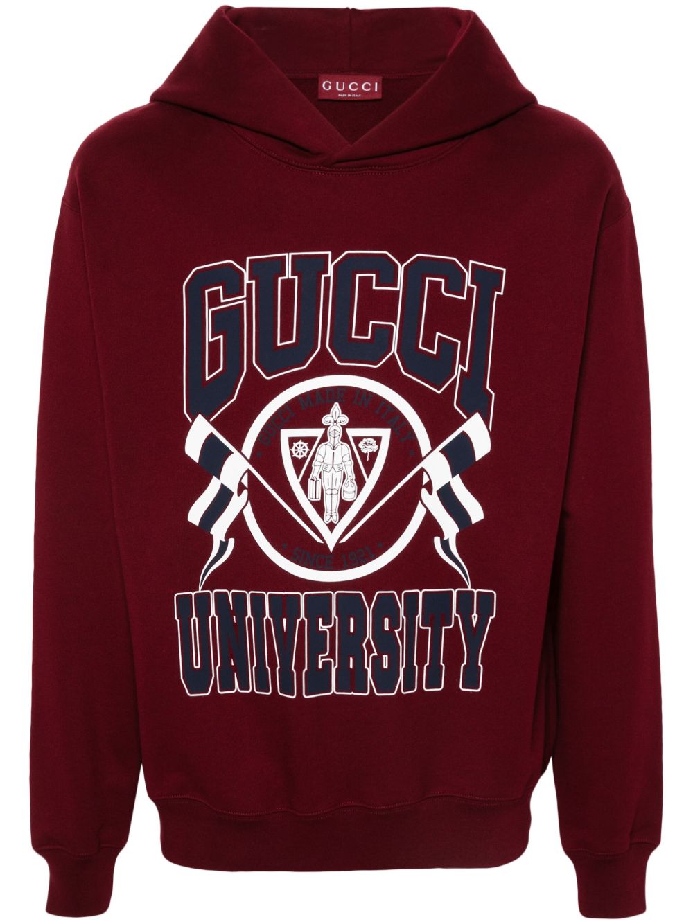 Gucci logo印花连帽衫 - 红色