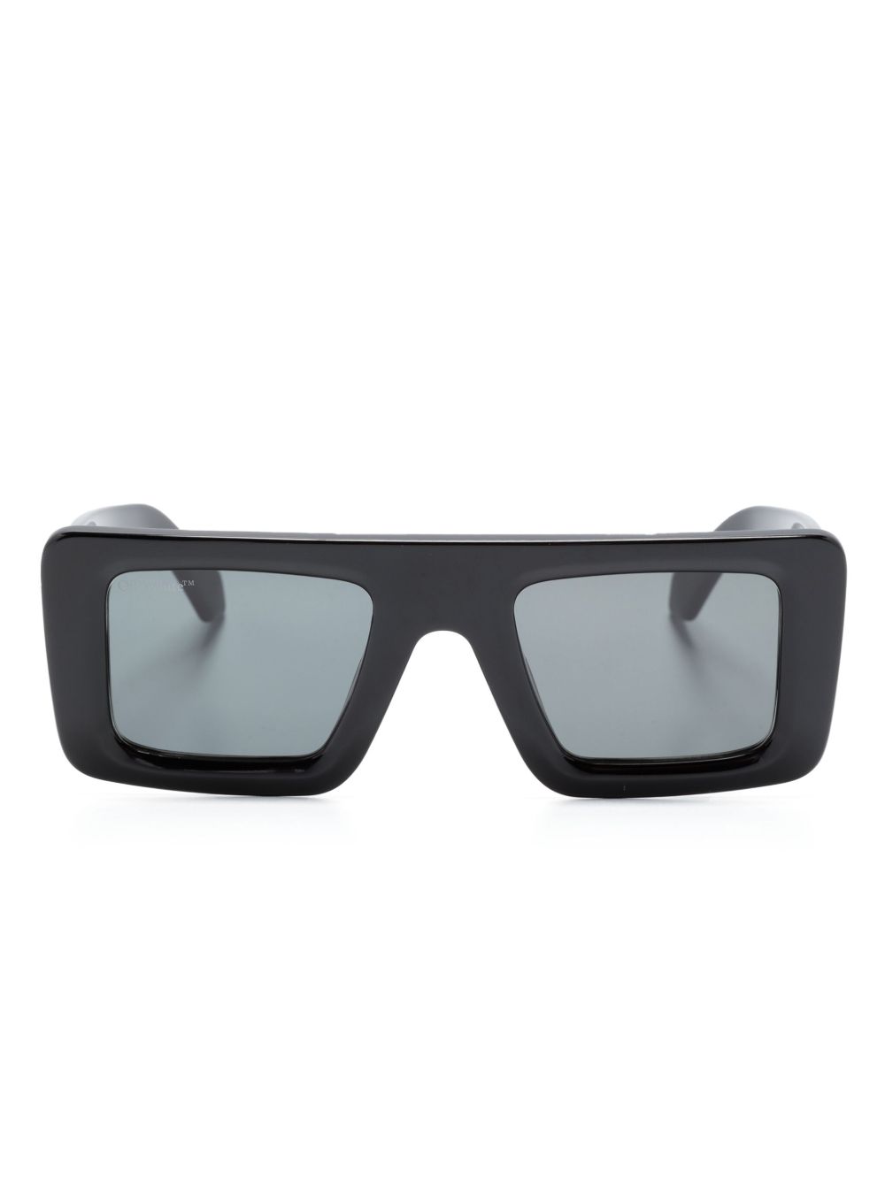 Off-White Eyewear logo标牌方框太阳眼镜 - 黑色