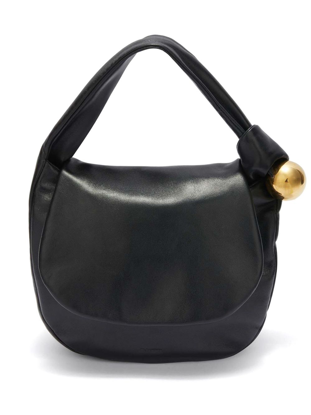 Jil Sander Sphere 皮质单肩包 - 黑色