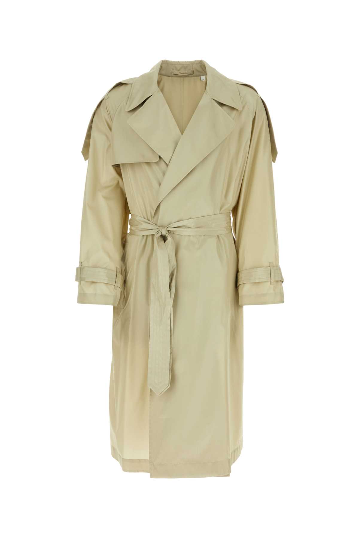 Burberry 沙色丝绸风衣