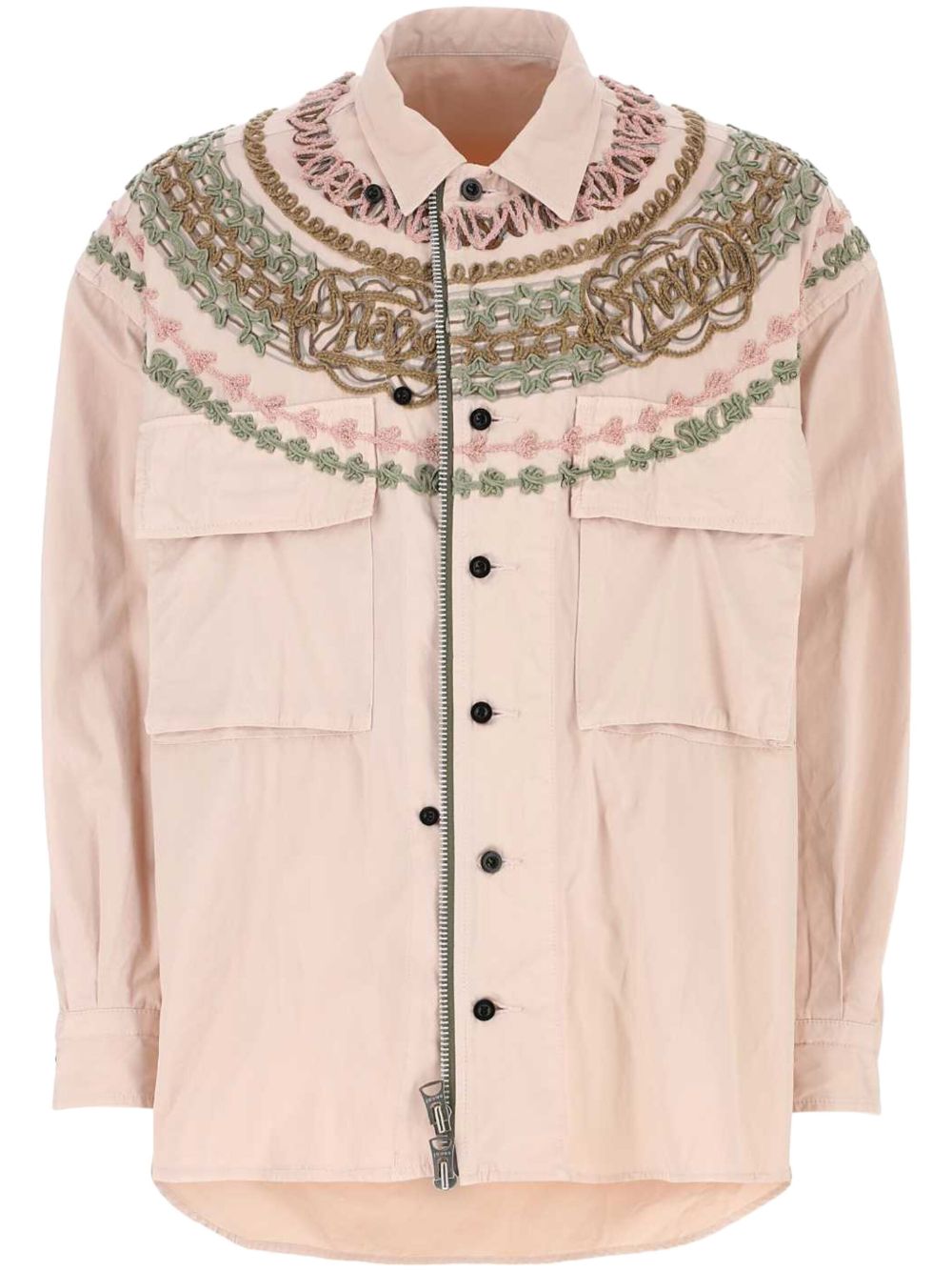 sacai 刺绣设计衬衫 - 粉色
