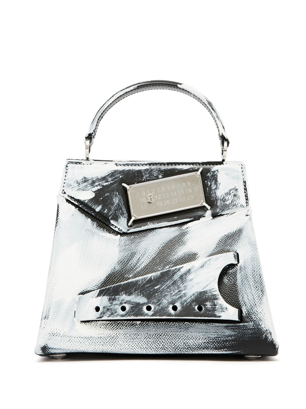 Maison Margiela Snatched 皮质手提包 - 黑色