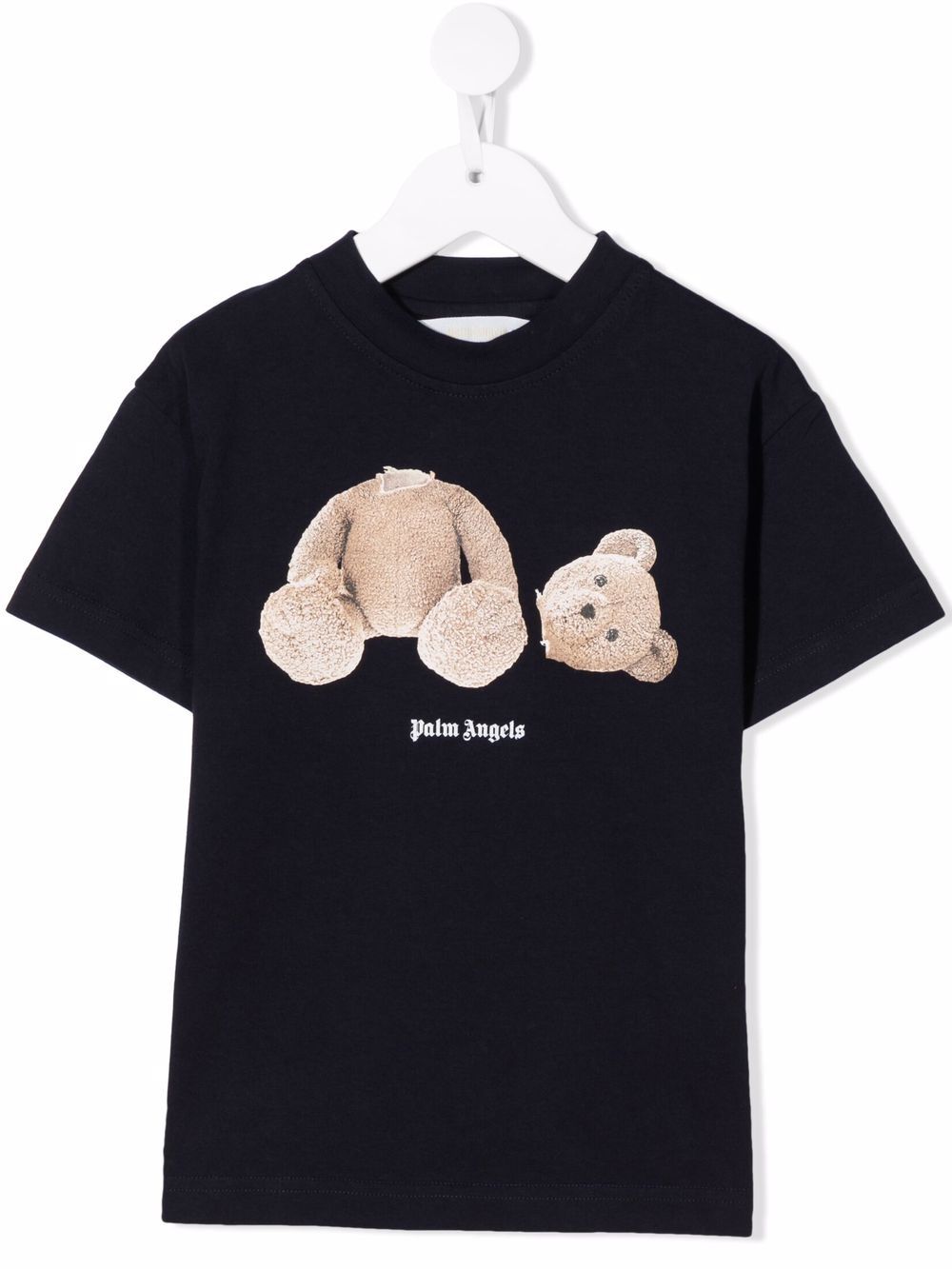 Palm Angels Kids Teddy Bear logo T恤 - 蓝色
