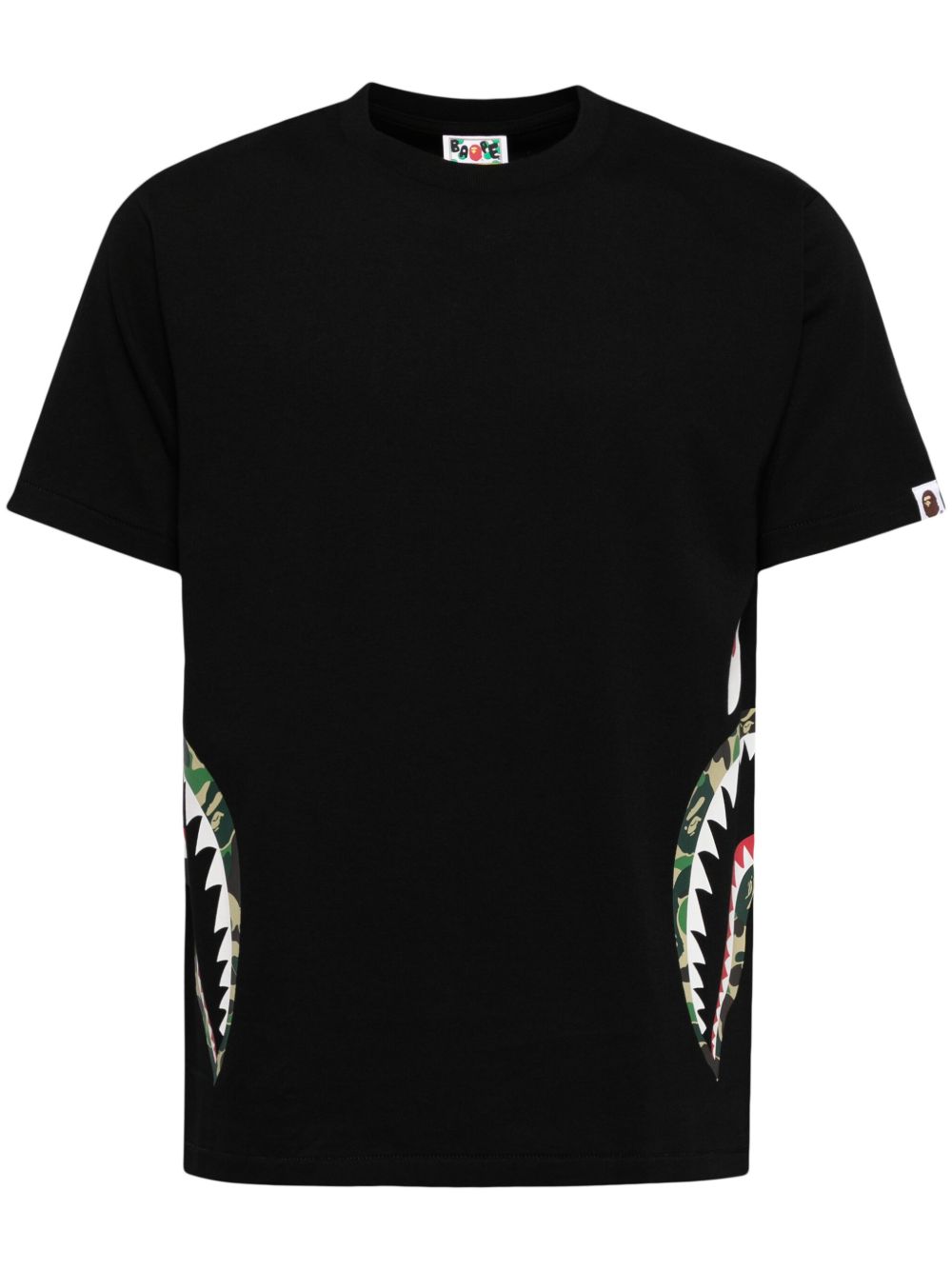 A BATHING APE® 图案印花棉T恤 - 黑色
