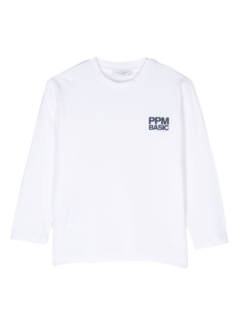 Paolo Pecora Kids logo贴花T恤 - 白色