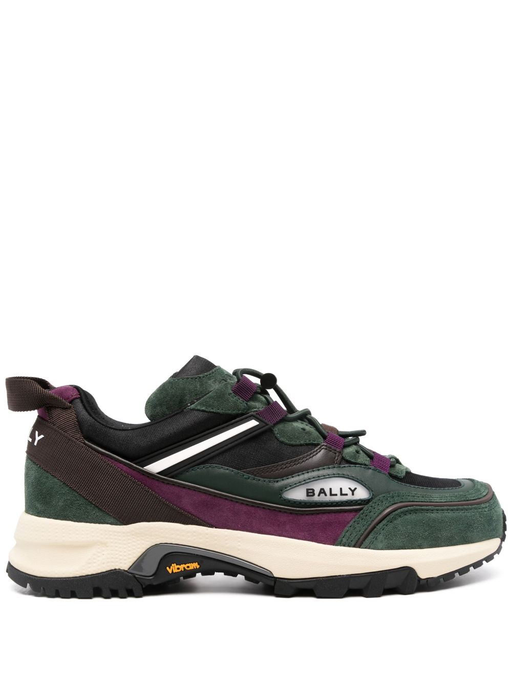 Bally 凸纹logo运动鞋 - 绿色