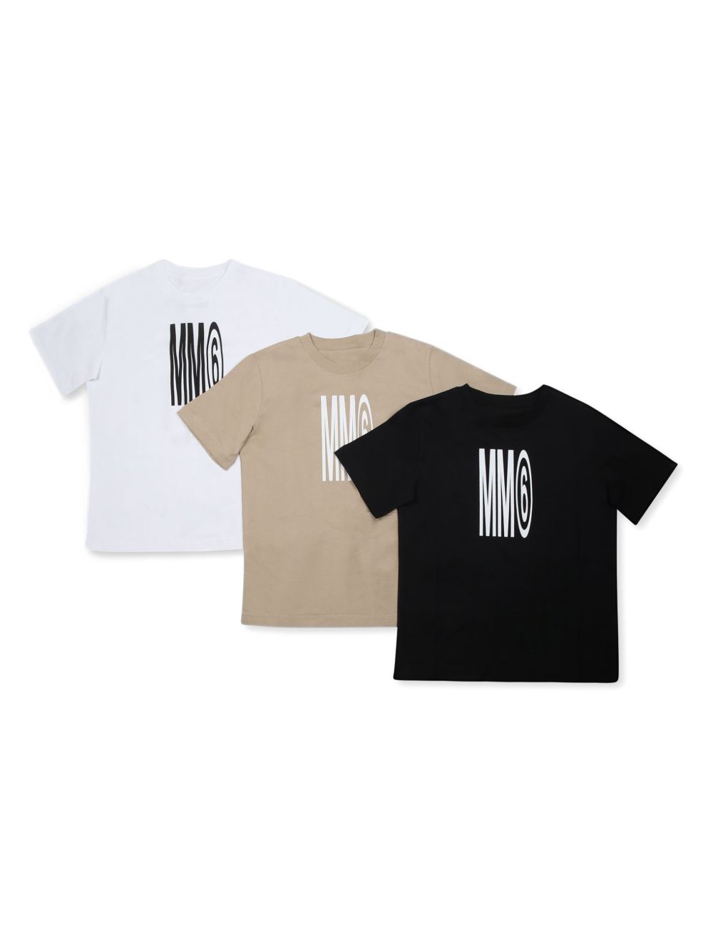 MM6 Maison Margiela Kids logo印花T恤 - 黑色