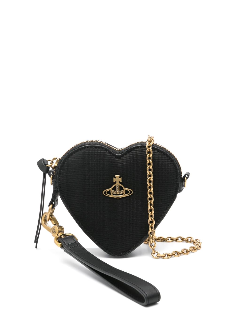 Vivienne Westwood Moire Heart 迷你包 - 黑色