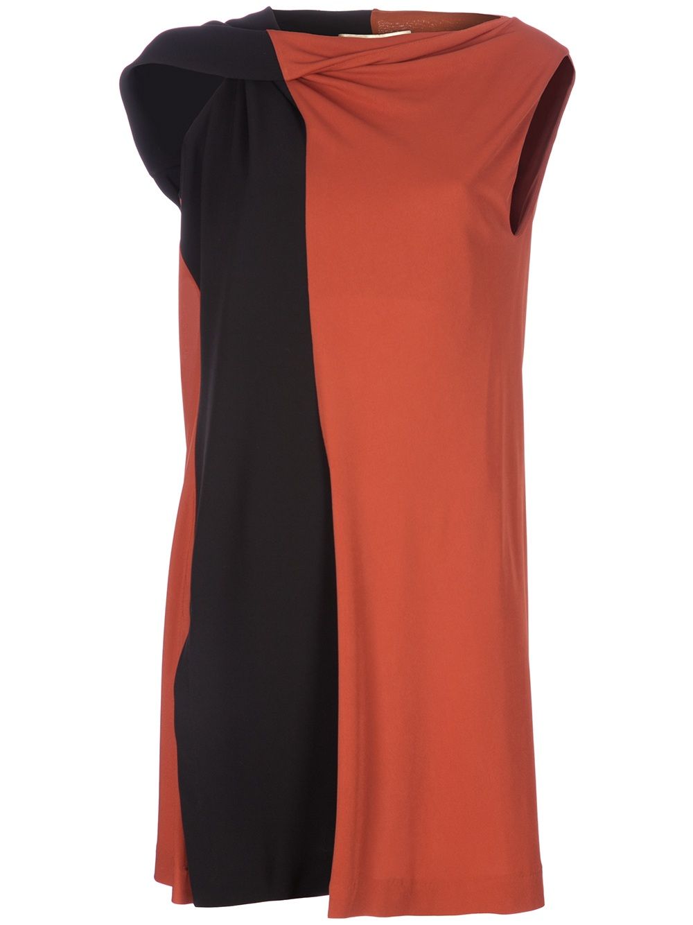 Balenciaga colour block dress - 黄色