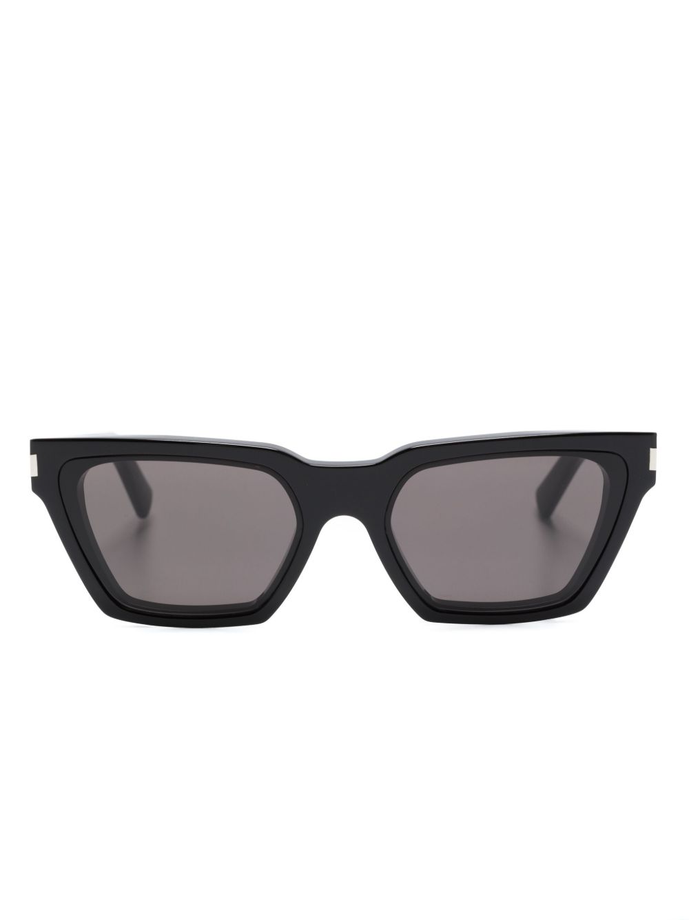 Saint Laurent Eyewear logo雕刻猫眼框太阳眼镜 - 黑色