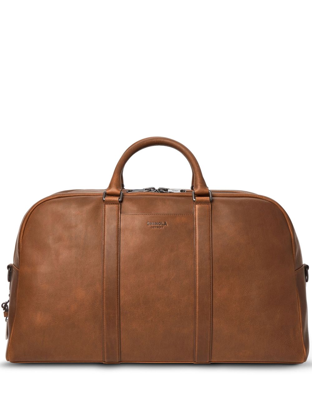 Shinola Runwell 皮质手提旅行包 - 褐色