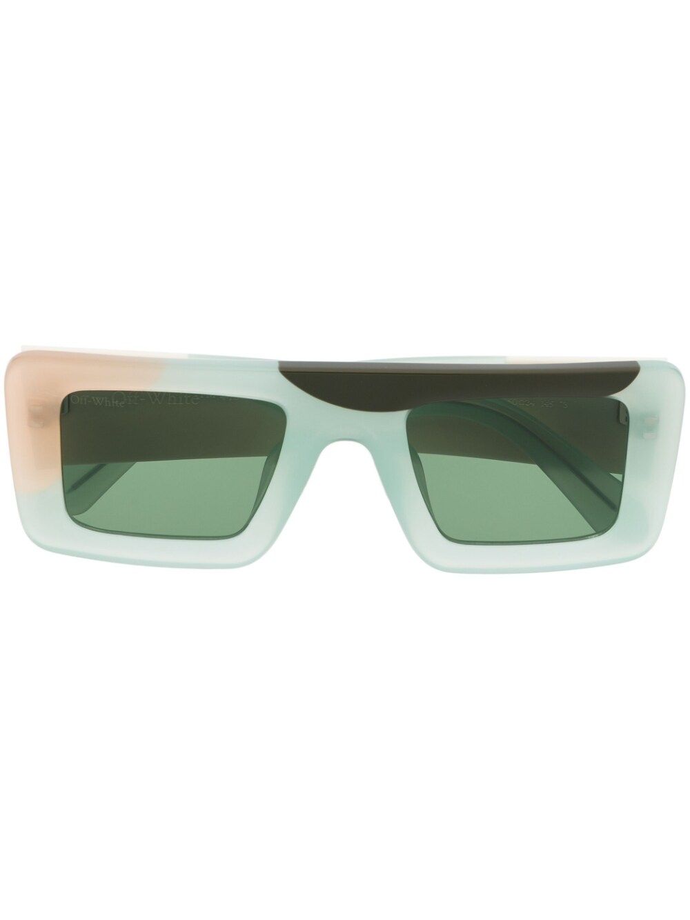 Off-White Eyewear Seattle 长方形框太阳眼镜 - 绿色