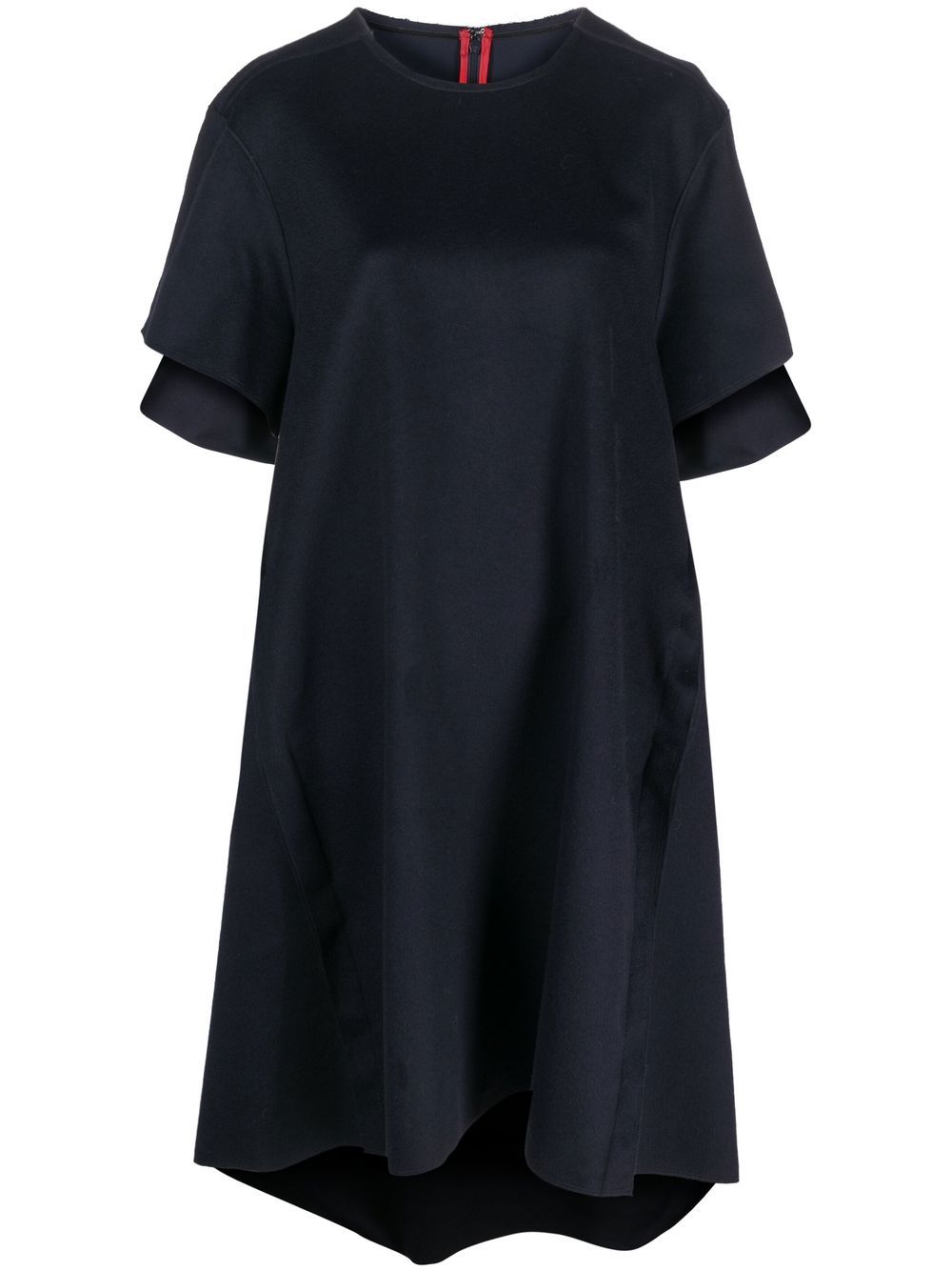 Maison Margiela 短袖羊绒连衣裙 - 蓝色
