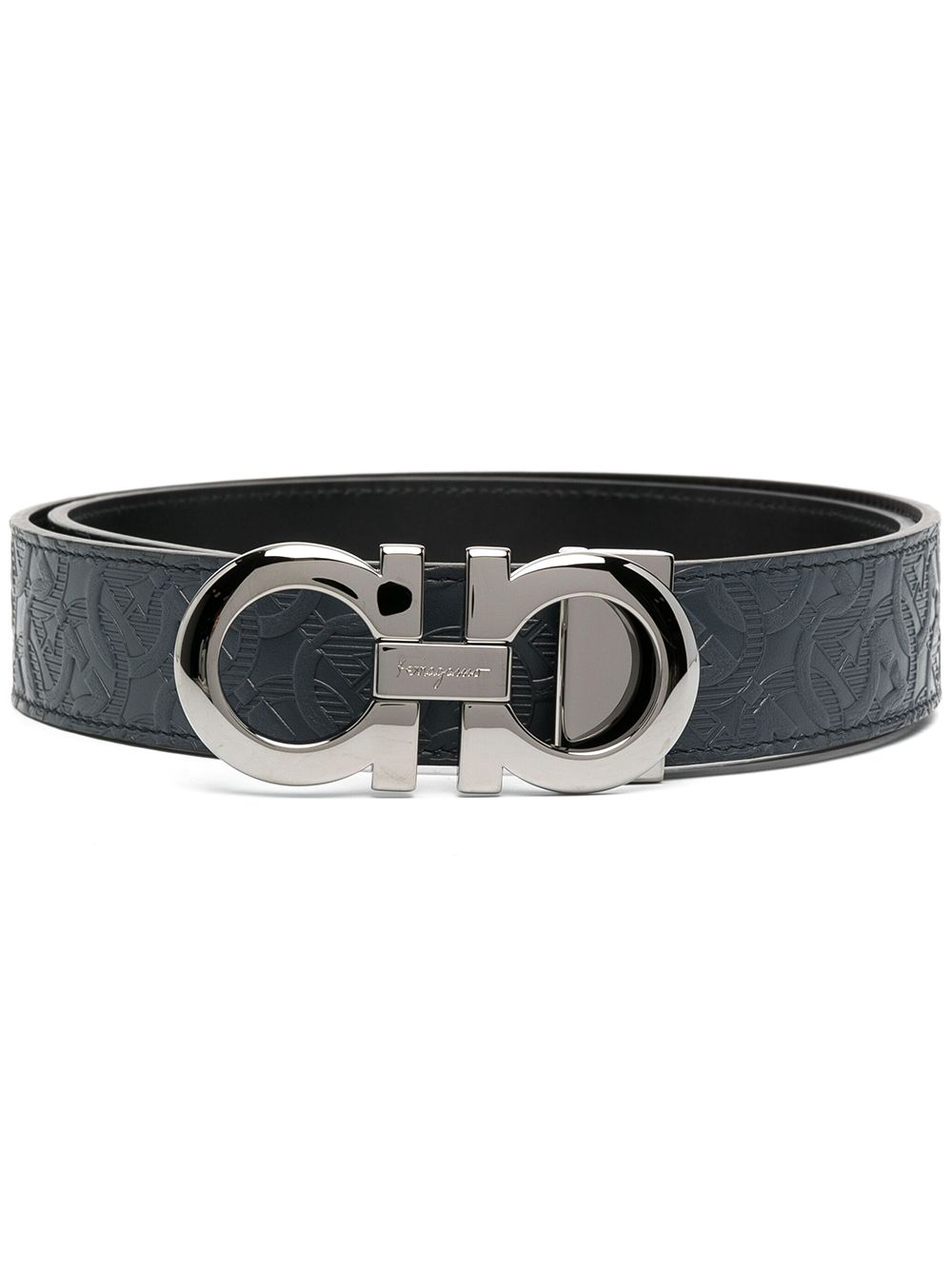 Ferragamo Gancini双面扣环腰带 - 蓝色