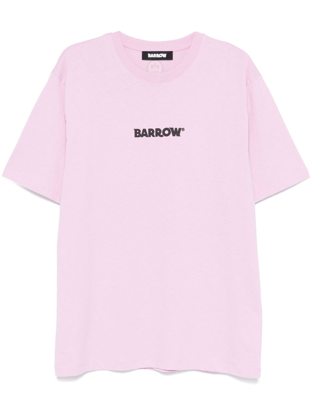 BARROW logo印花T恤 - 粉色