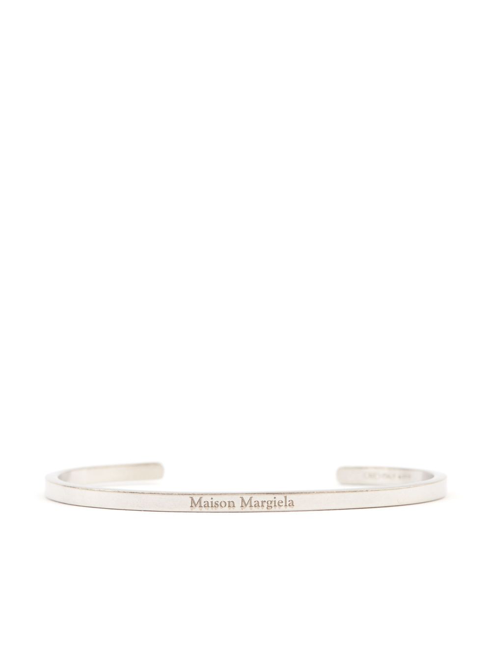 Maison Margiela logo雕刻手镯 - 银色