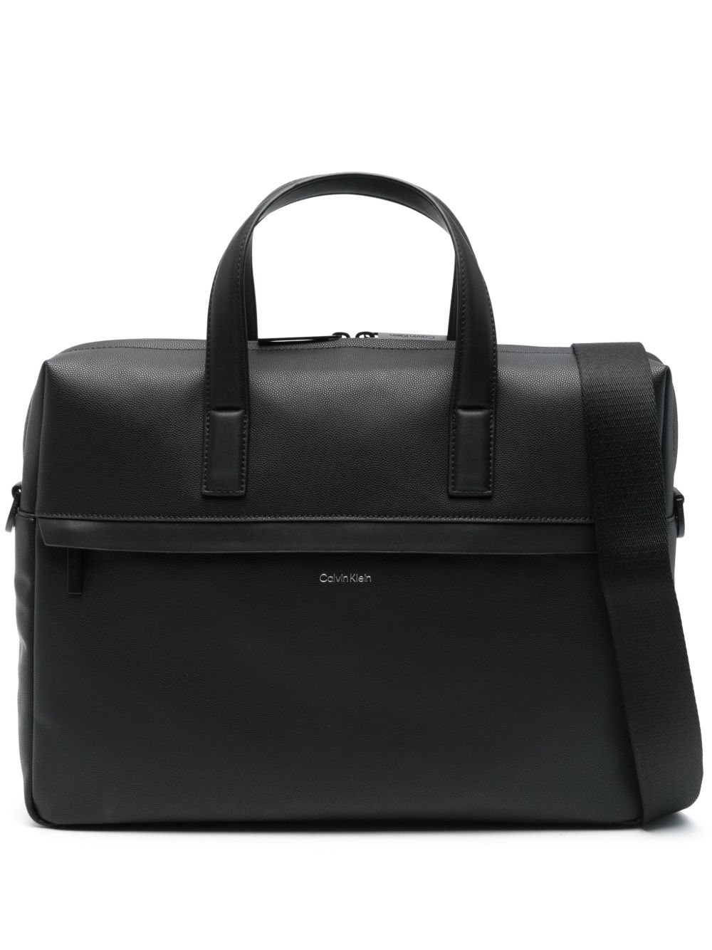 Calvin Klein logo印花公文包 - 黑色
