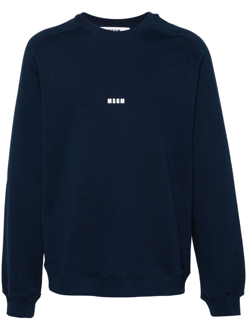 MSGM logo印花卫衣 - 蓝色
