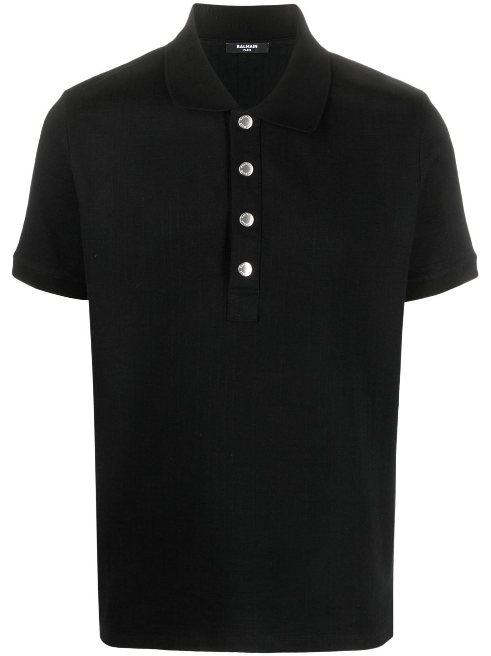 Balmain 排扣polo衫 - 黑色