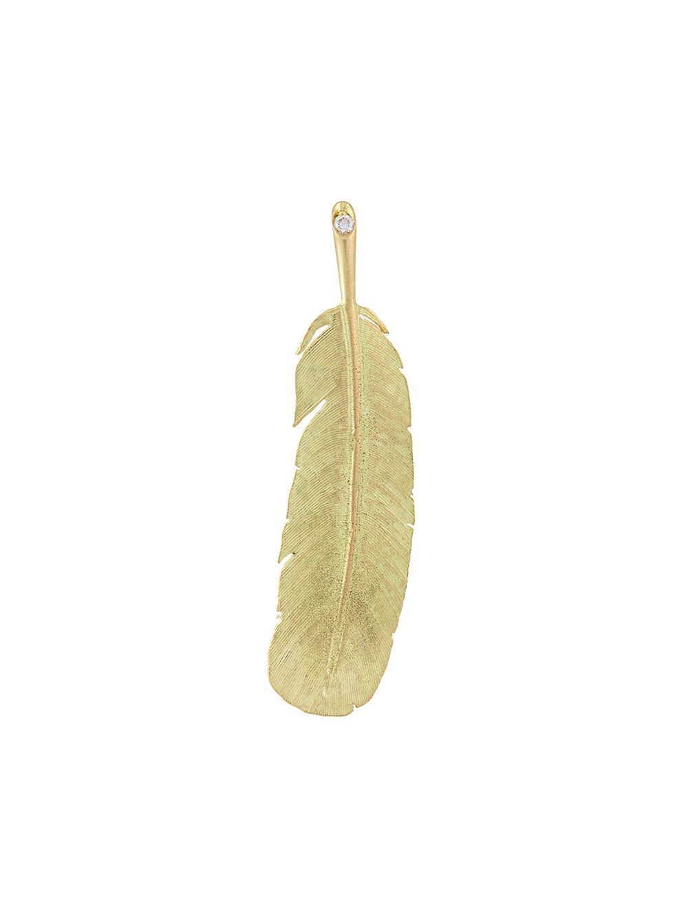 Wouters & Hendrix Gold 'Feather'钻石耳环 - 金属色