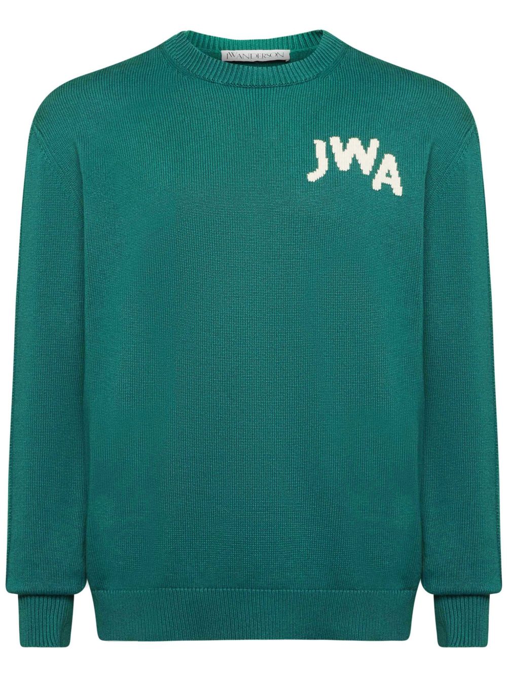 JW Anderson logo嵌花毛衣 - 绿色