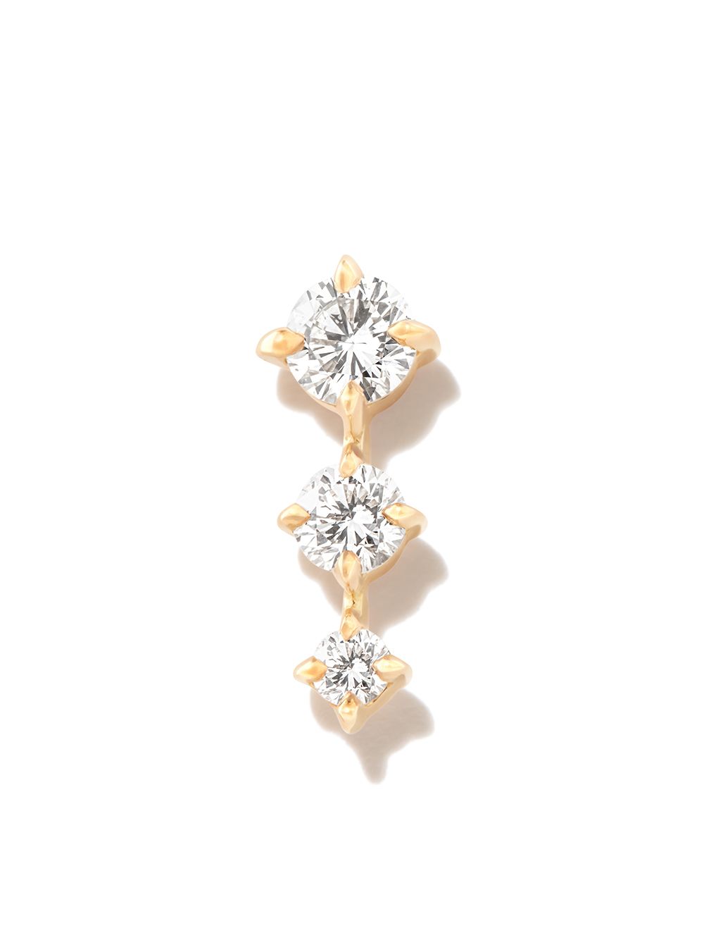 Lizzie Mandler Fine Jewelry Éclat 18K黄金钻石单只耳环 - 金色