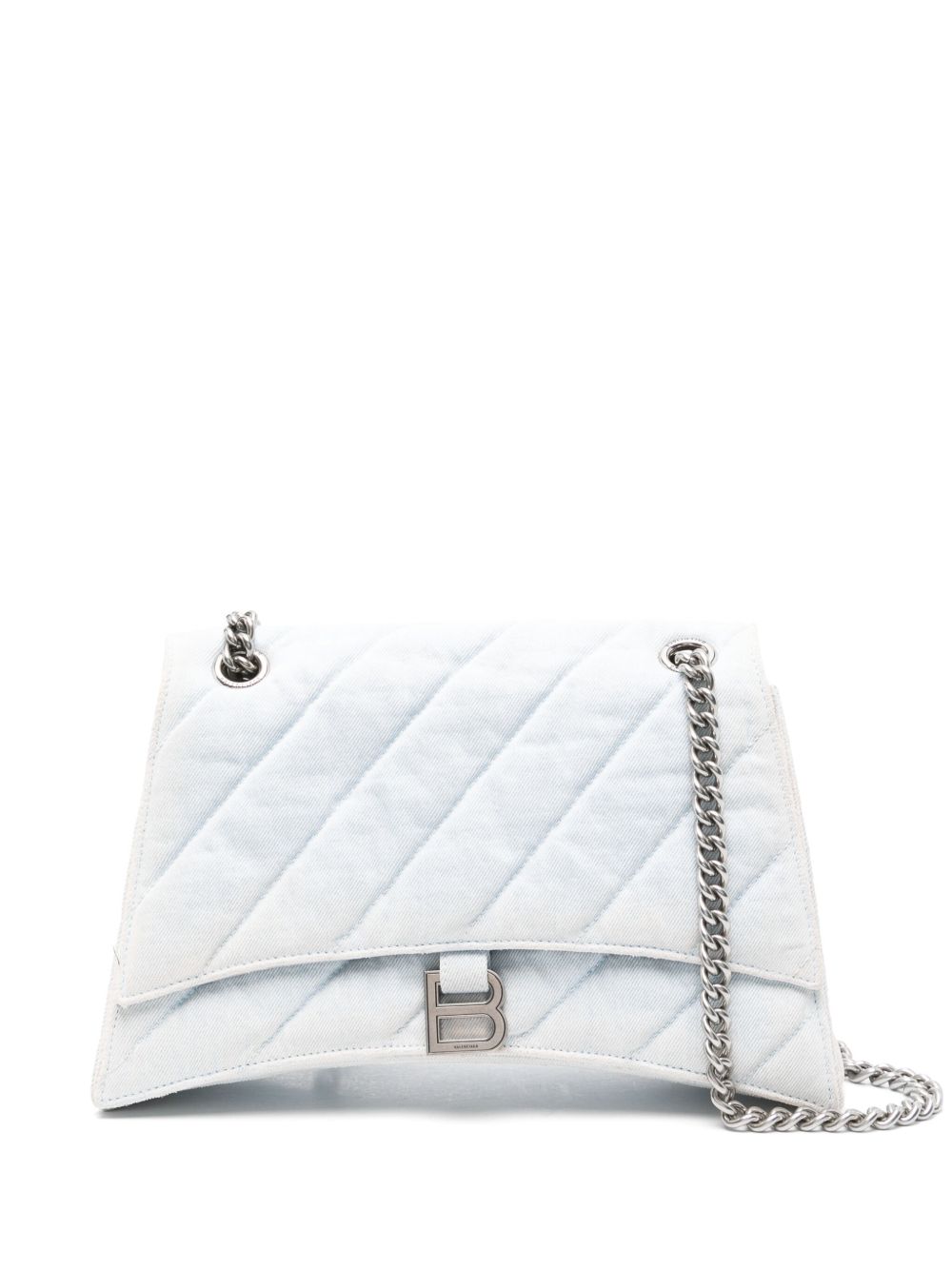 Balenciaga Crush 中号单肩包 - 蓝色