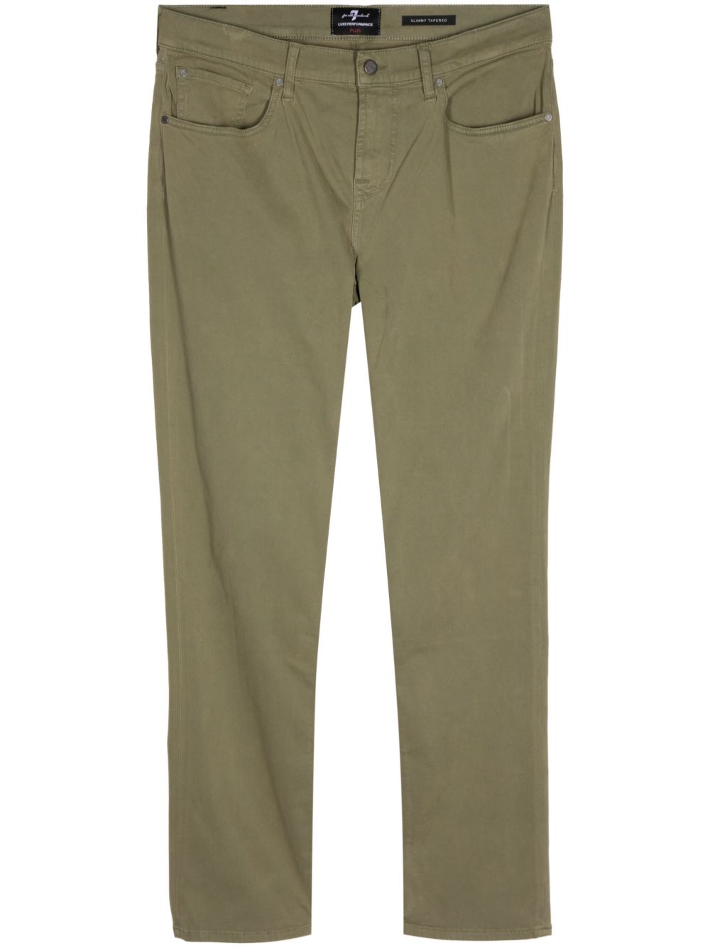 7 For All Mankind 棉混纺锥形裤 - 绿色