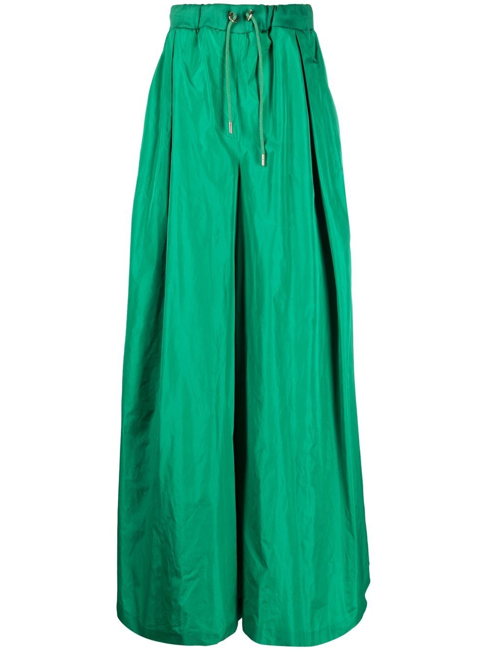 Elie Saab 塔夫绸阔腿裤 - 绿色