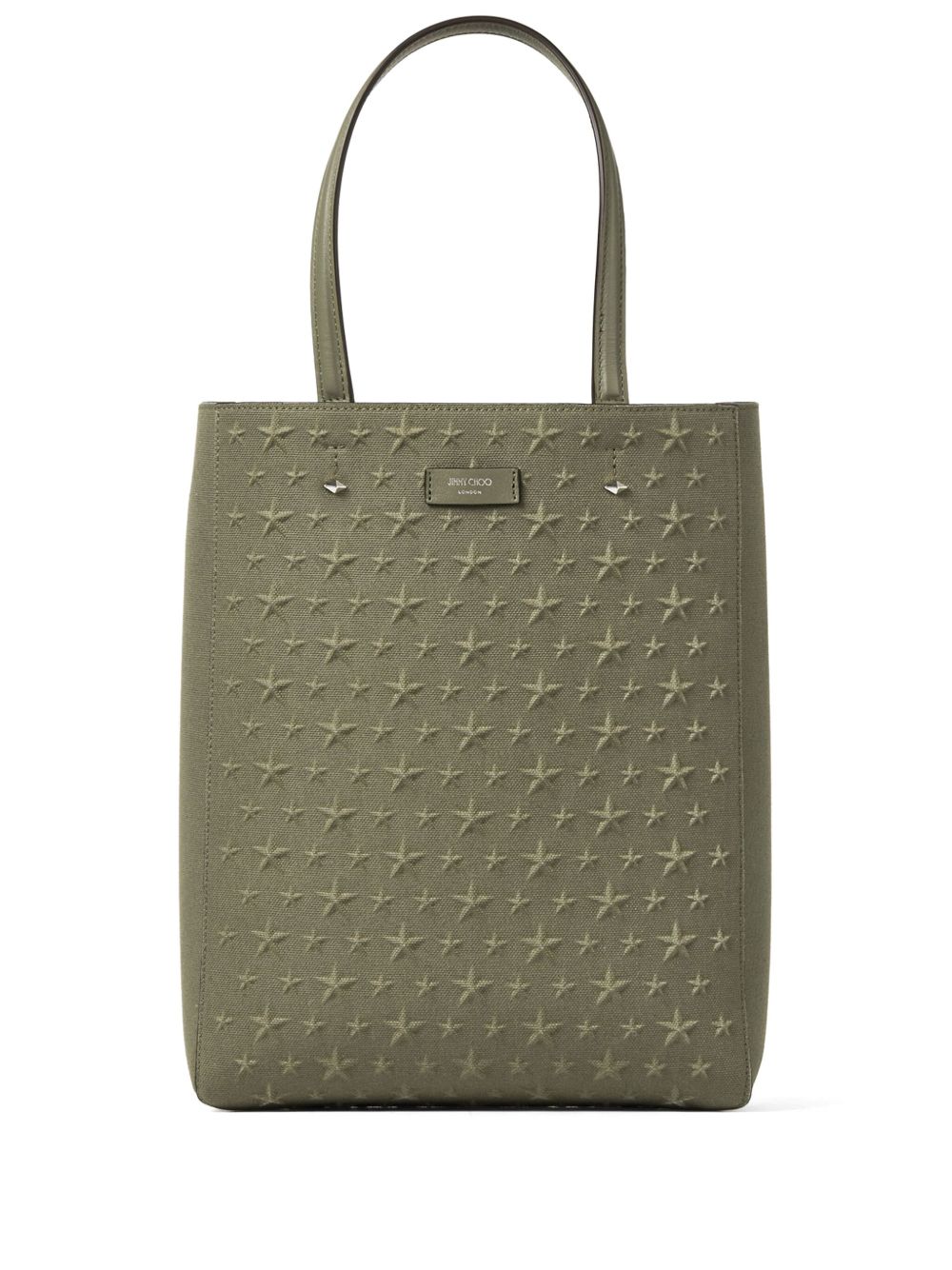 Jimmy Choo Lenny M-M 帆布托特包 - 绿色