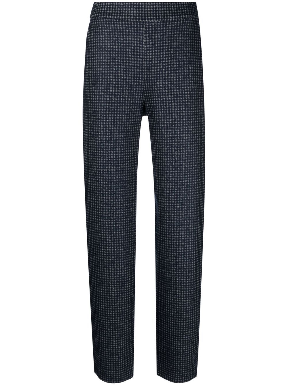 Emporio Armani 格纹灯笼裤 - 蓝色