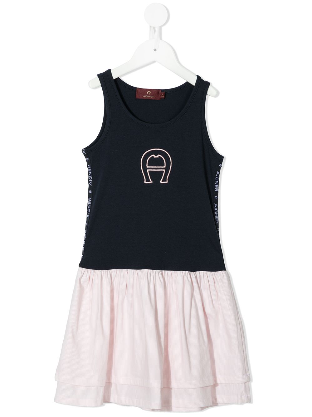 Aigner Kids 分层式A字T恤式连衣裙 - 粉色