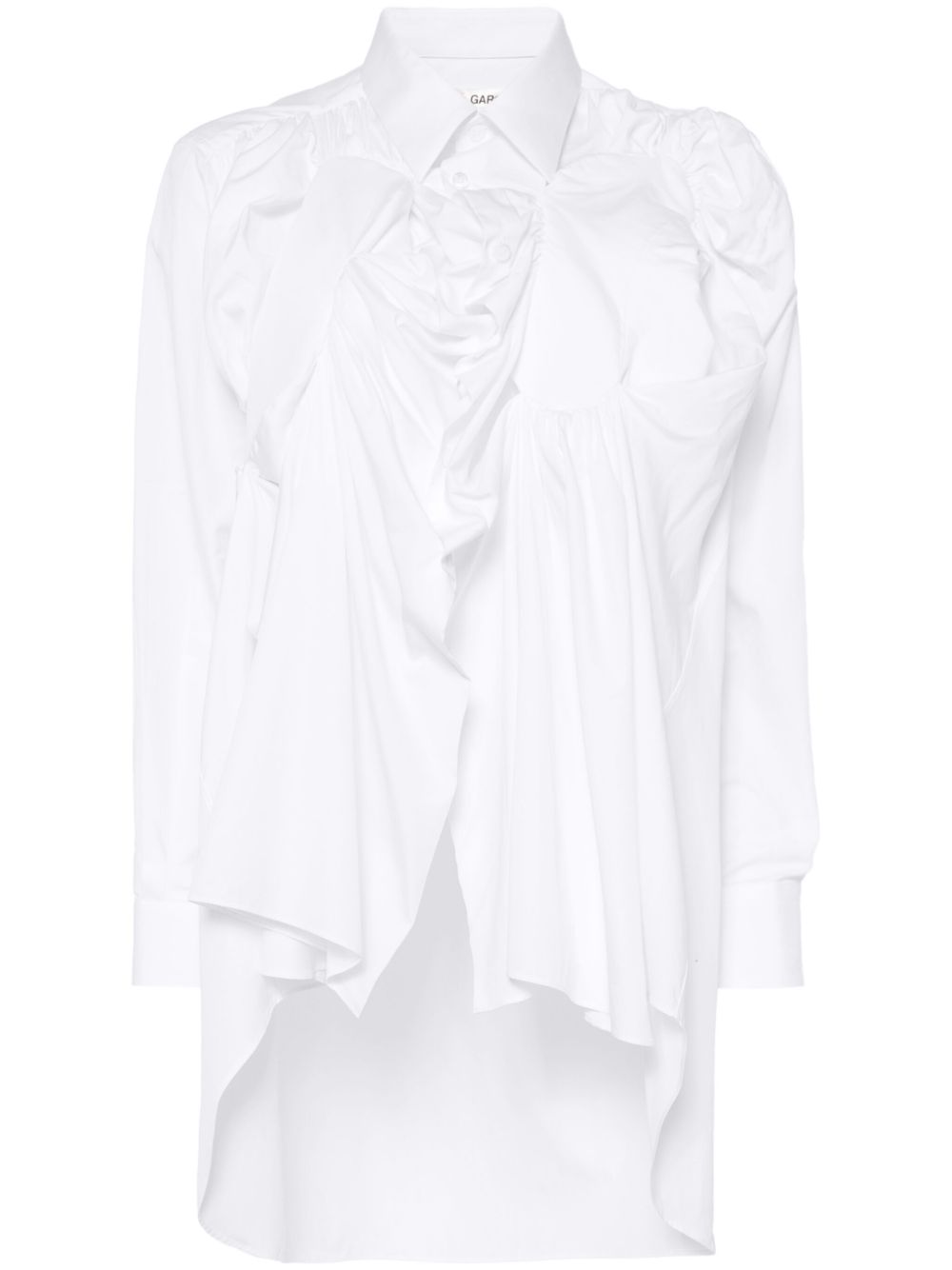 Comme Des Garçons 棉缩褶衬衫 - 白色