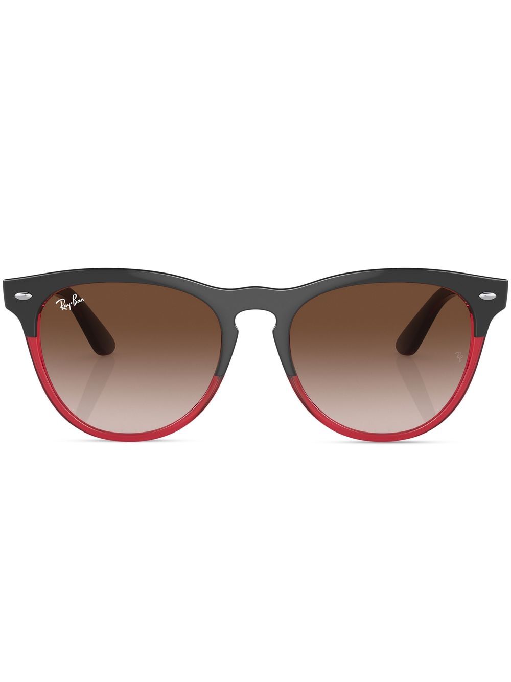 Ray-Ban Iris 圆框太阳眼镜 - 灰色