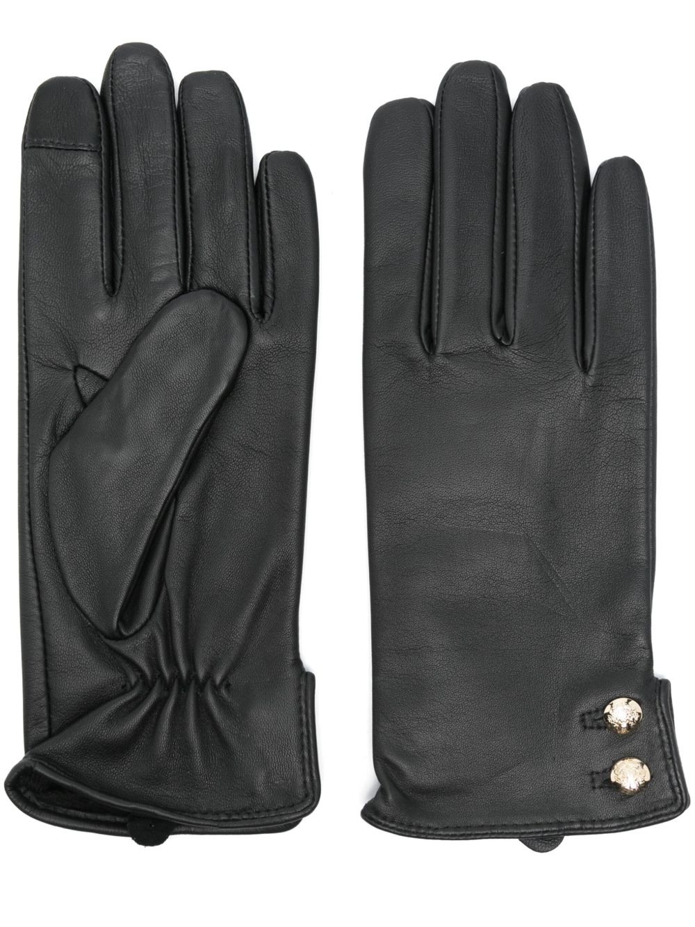 Lauren Ralph Lauren leather gloves - 黑色