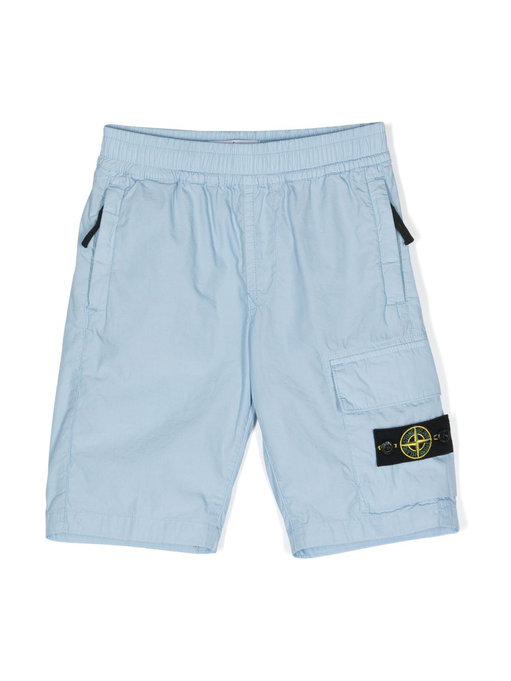 Stone Island Junior Compass 徽章休闲短裤 - 蓝色