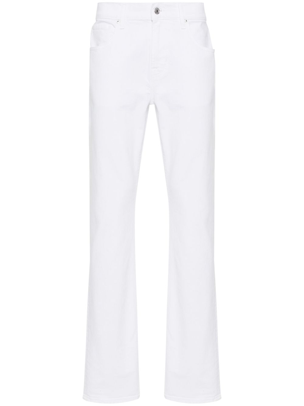 7 For All Mankind 标贴直筒牛仔裤 - 白色