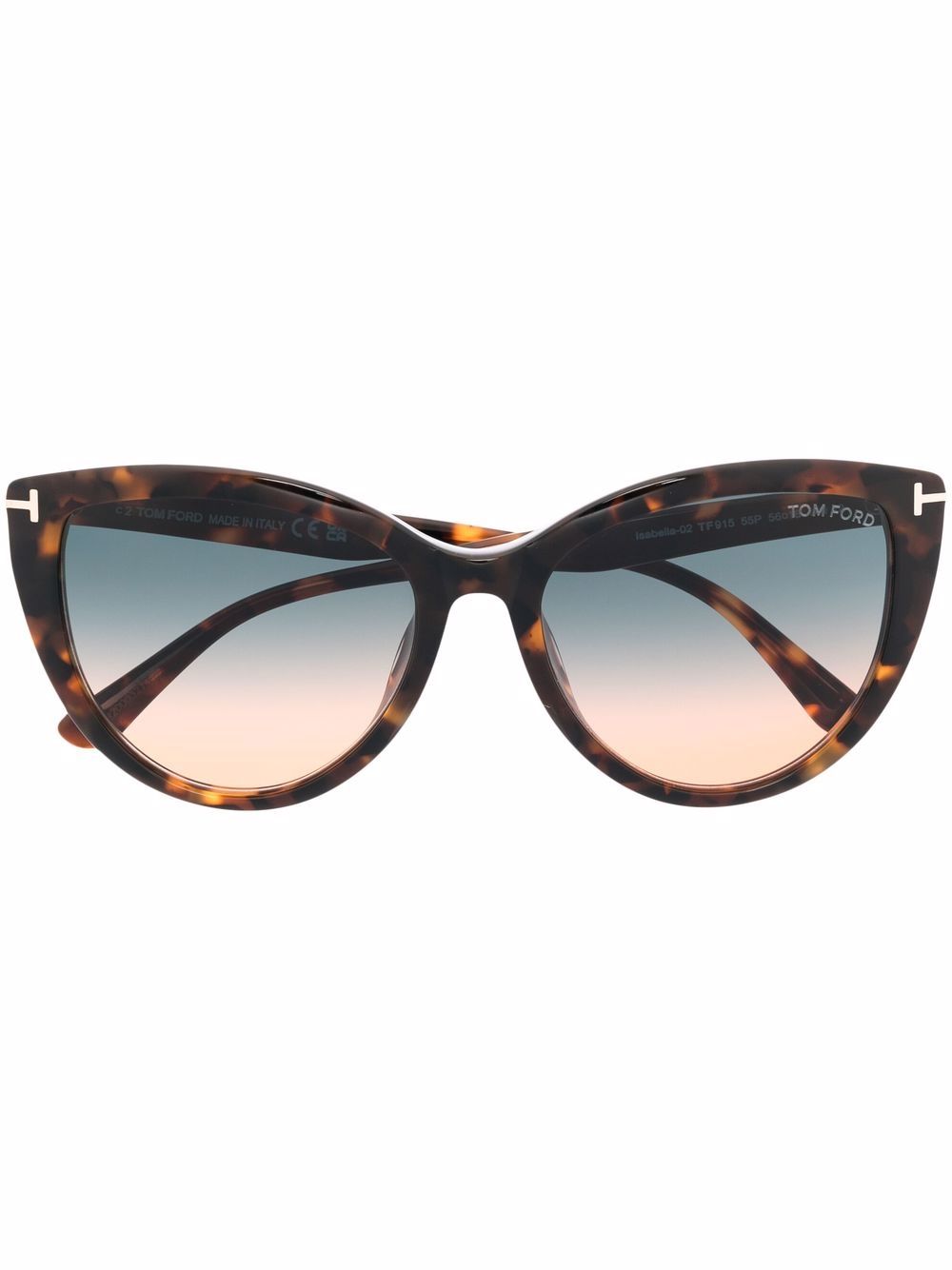 TOM FORD Eyewear Isabella 猫眼框太阳眼镜 - 褐色