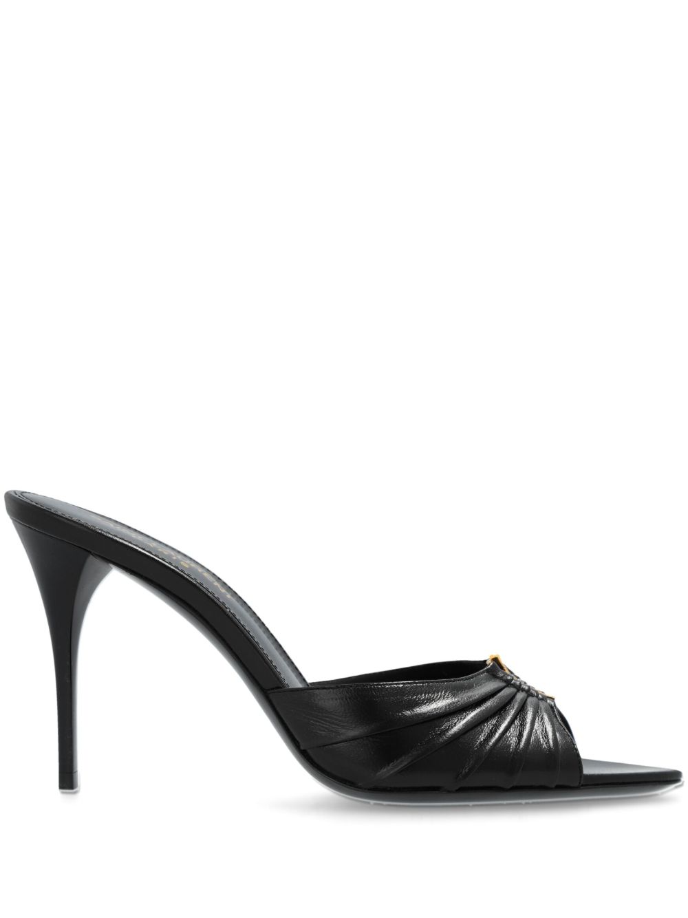 Saint Laurent Babylone 高跟穆勒鞋（9厘米） - 黑色