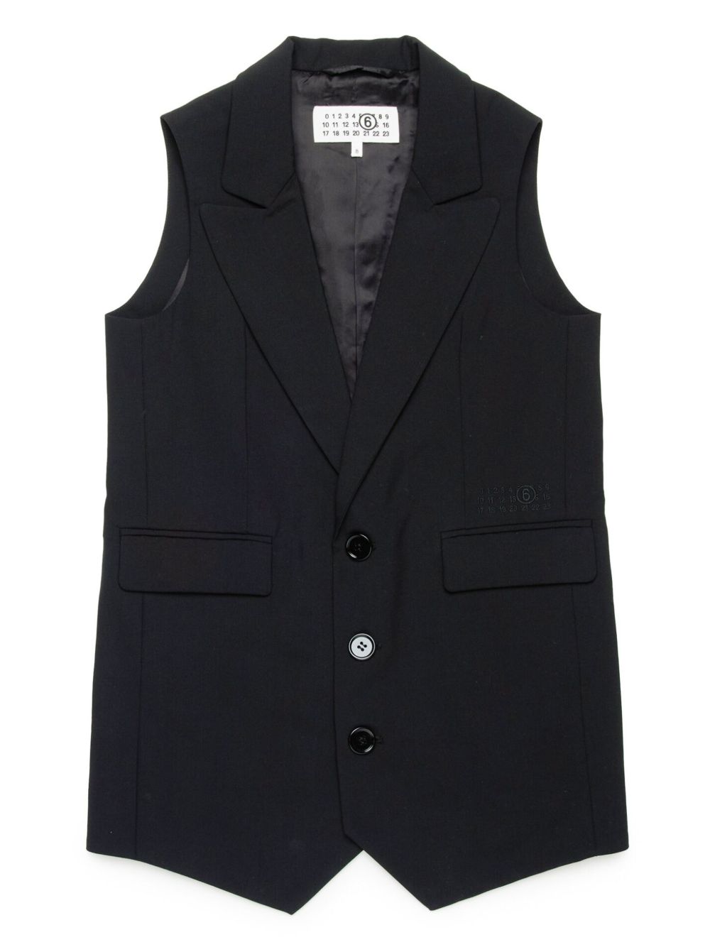 MM6 Maison Margiela Kids 无袖西装夹克 - 黑色