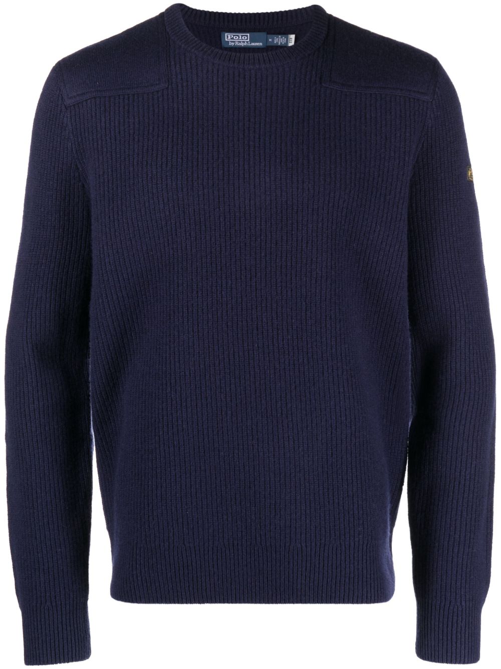 Polo Ralph Lauren 标贴罗纹毛衣 - 蓝色