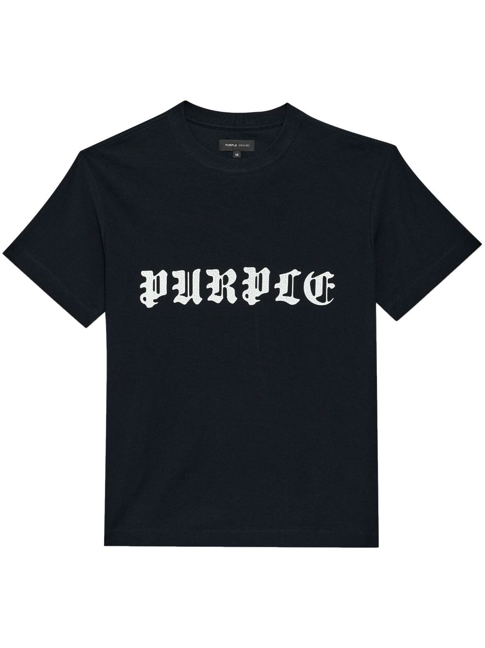 Purple Brand Gothic Wordmark 棉T恤 - 黑色