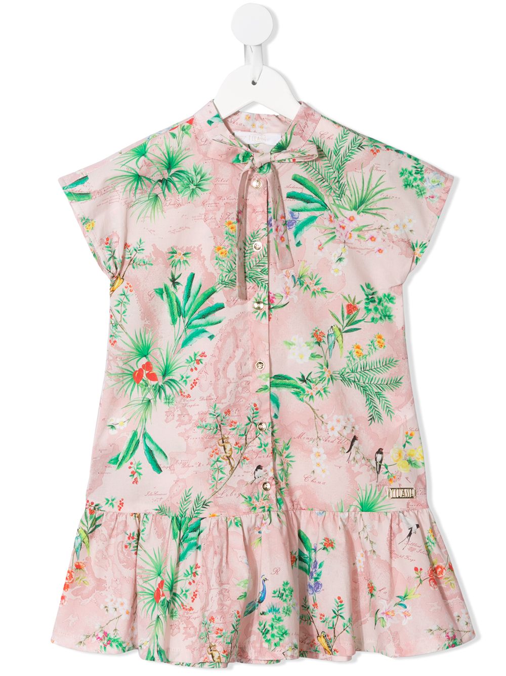 Alviero Martini Kids 花卉印花连衣裙 - 粉色