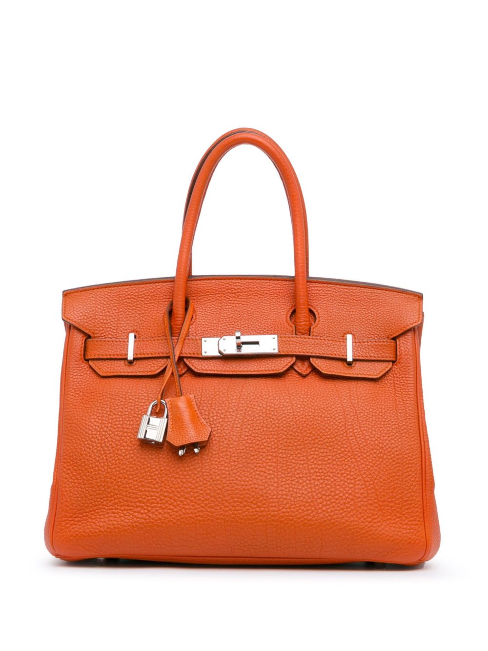 Hermès Pre-Owned Togo Birkin Retourne 30 手提包（2008年典藏款） - 橘色