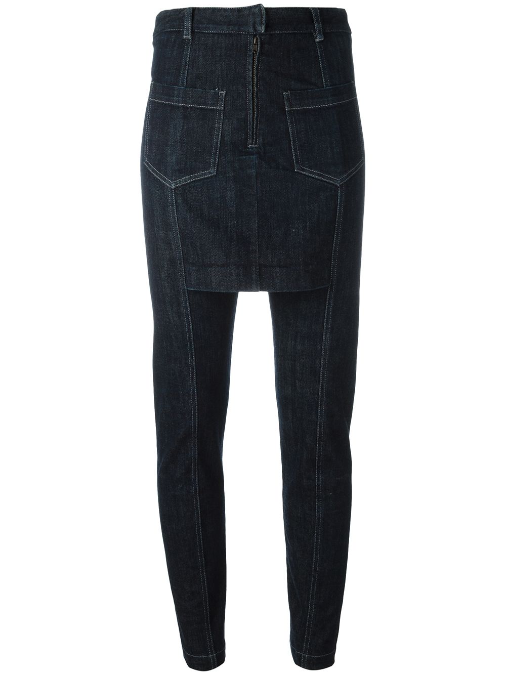 Maison Martin Margiela Pre-Owned 古着修身半身裙式牛仔裤 - 蓝色