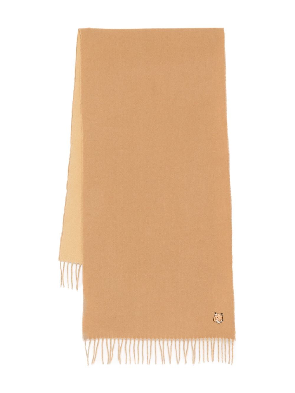 Maison Kitsuné Bold Fox head 贴花围巾 - 褐色