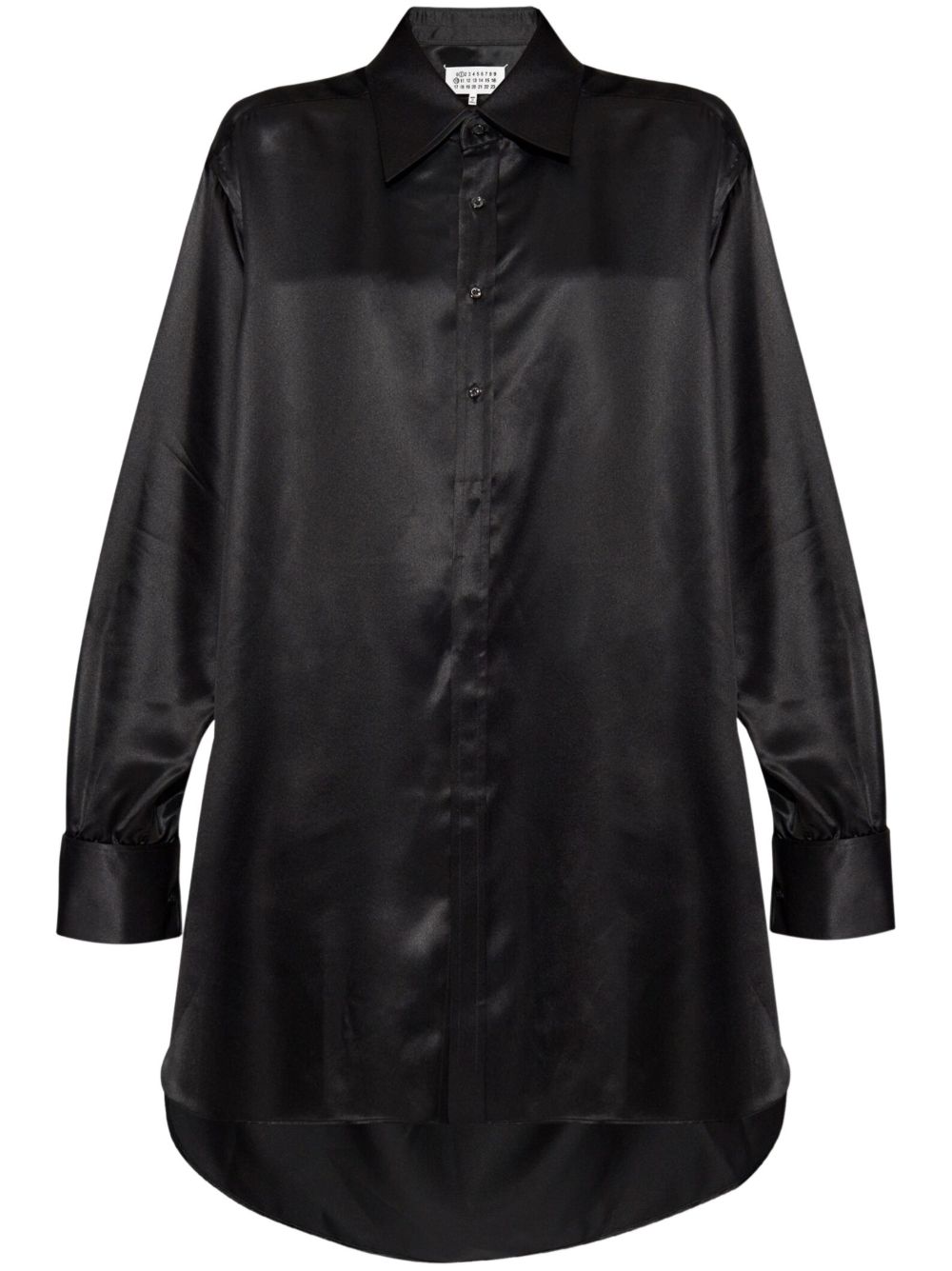 Maison Margiela 四缝线logo衬衫 - 黑色