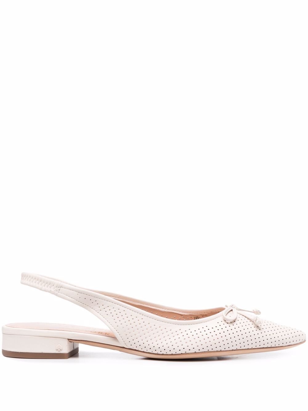 Kate Spade 蝴蝶结细节平底鞋 - 中性色