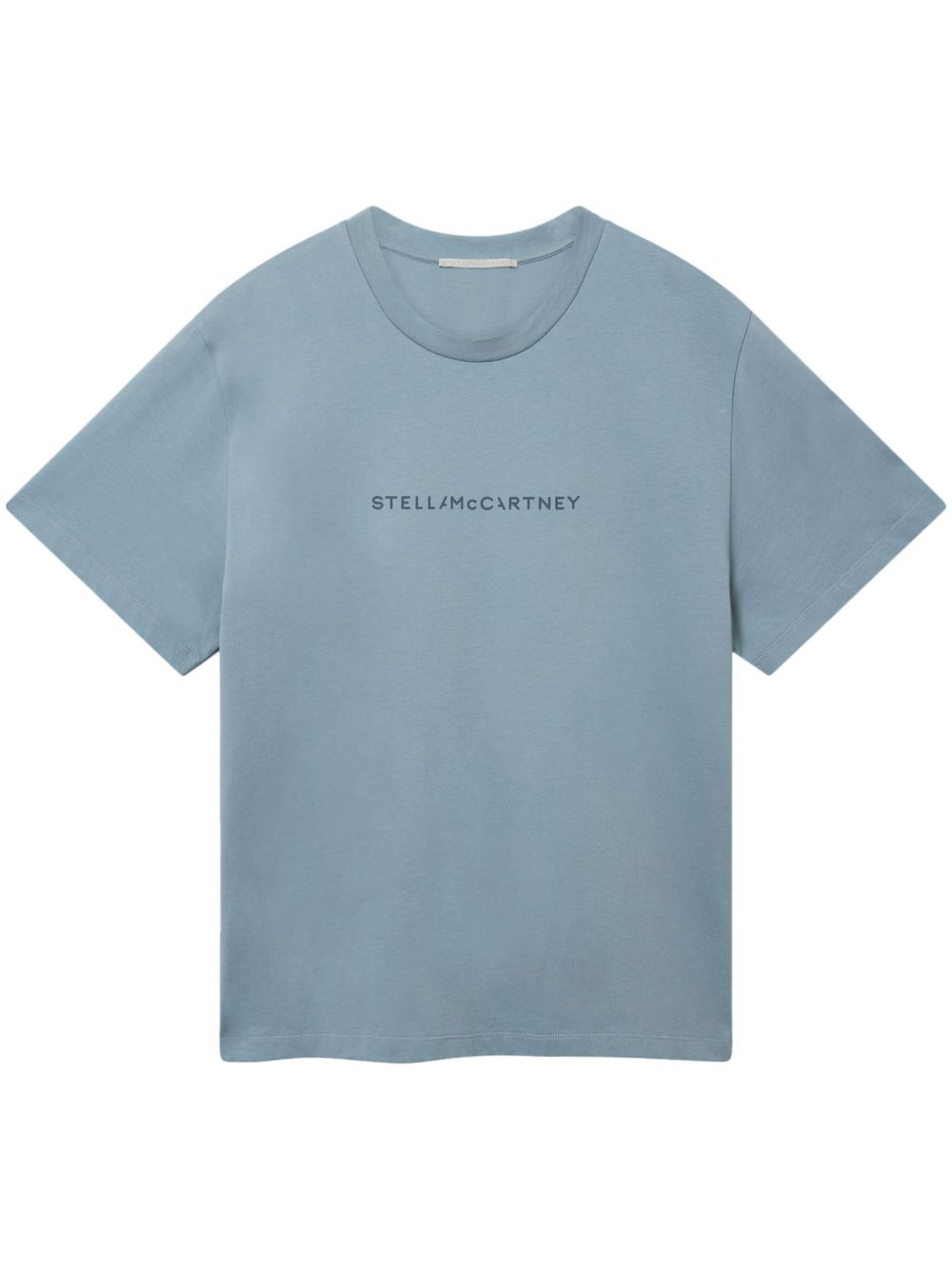 Stella McCartney logo印花棉T恤 - 蓝色